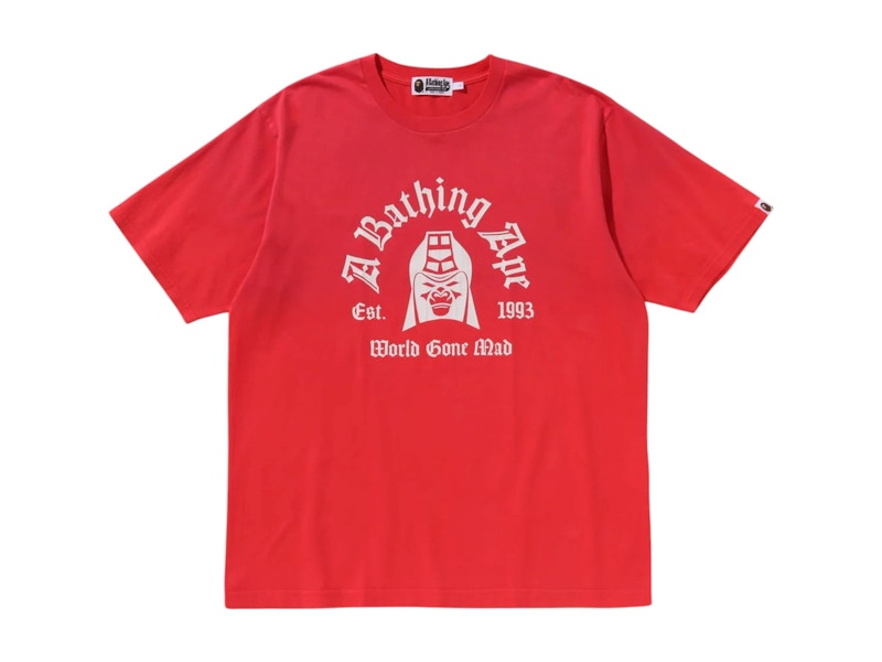 BAPE Effetto Lavato Tee Rosso