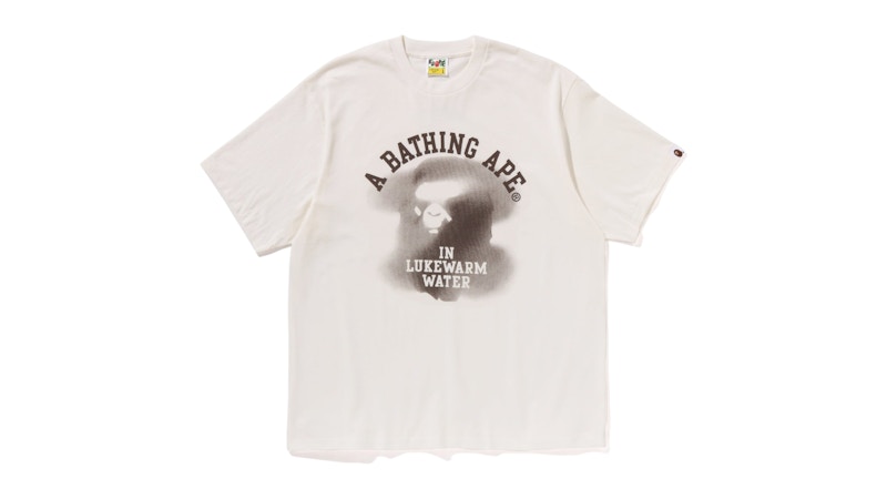 ◆BAPE◆ Water Print College Relaxed Fit T-Shirt M WHITE 001 Sneaker Politics