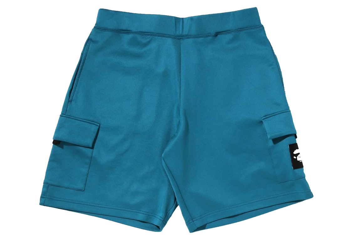 Pre-owned Bape Wide Fit Double Knit Shorts Blue