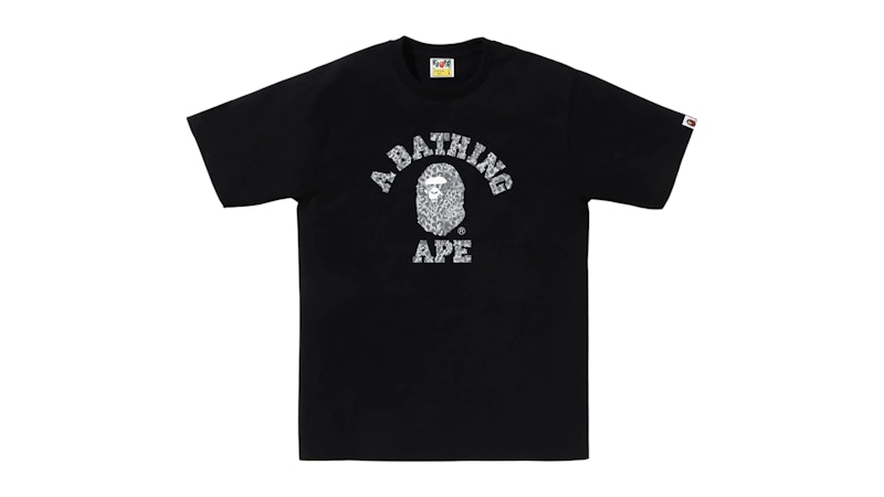 BAPE Wild Leopard Pattern College Tee Black/Gray