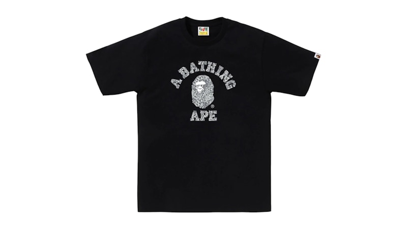 BAPE Wild Leopard Pattern College Tee Black/Grey