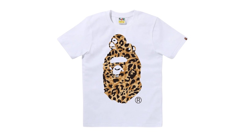 トップス WILD LEOPARD PATTERN MILO ON BIG APE TEE BAPE Wild Leopard Pattern Milo On Big Ape Tee White/Beige