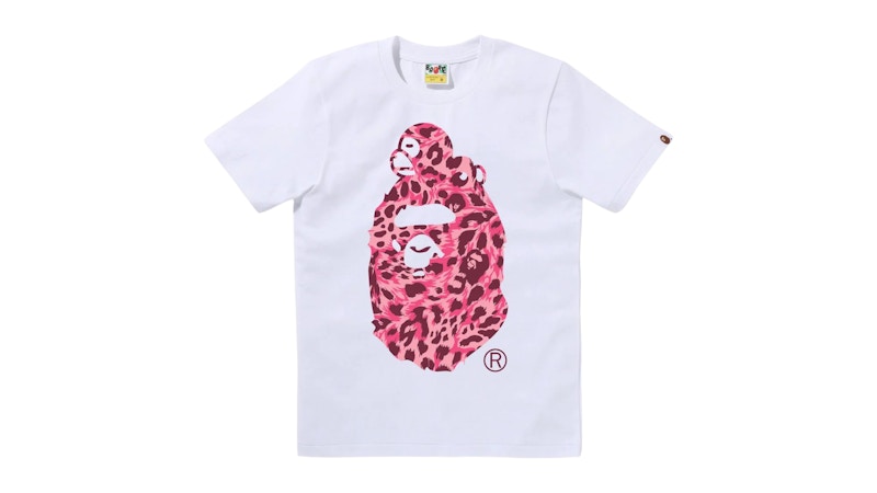 トップス WILD LEOPARD PATTERN MILO ON BIG APE TEE BAPE Wild Leopard Pattern Milo On Big Ape Tee White/Beige