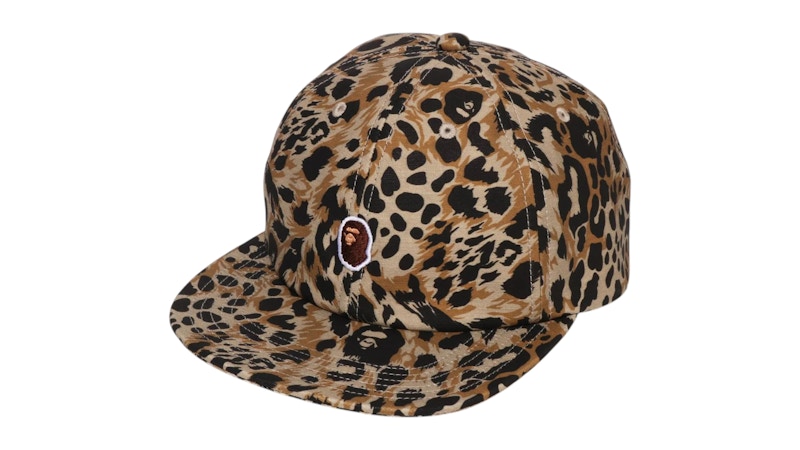 BAPE Wild Leopard Pattern One Point Cap Beige