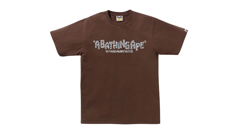 BAPE Wild Leopard Pattern Primitive Logo Tee (FW25) Brown