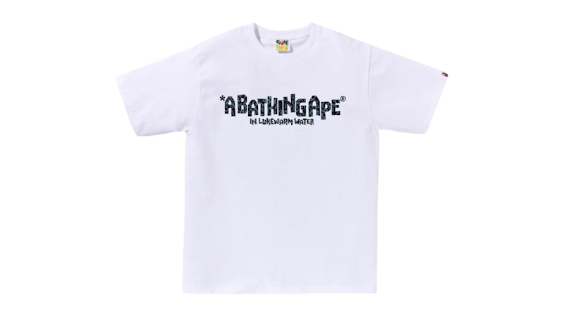BAPE Wild Leopard Pattern Primitive Logo Tee (FW25) White