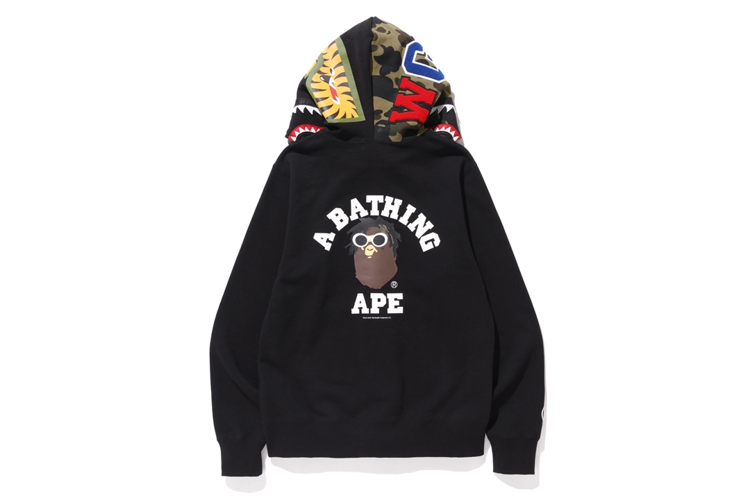 BAPE Wiz Khalifa Shark Full Zip Hoodie Black メンズ - FW19 - JP