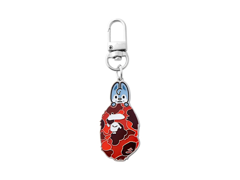 BAPE Wolf Chan Keyring Red