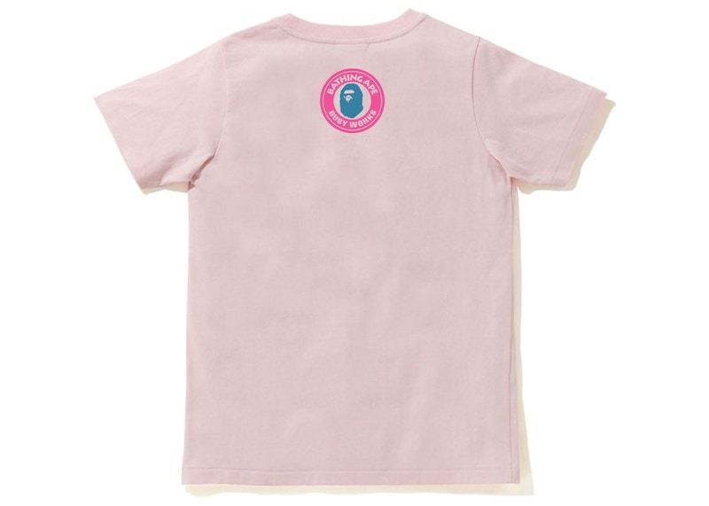 BAPE Womens A Bathing Ape Letter Tee Pink - SS22 - US