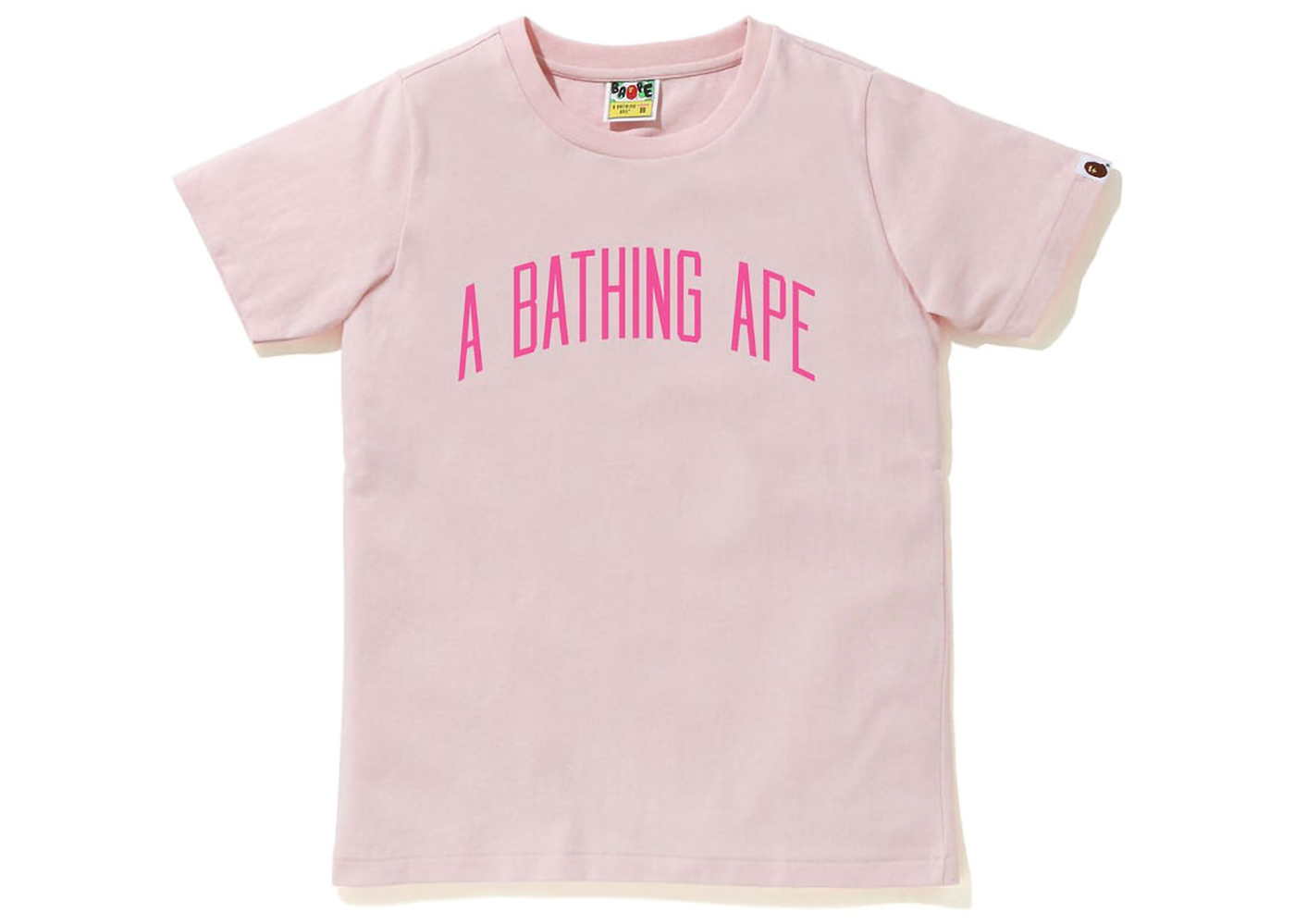 BAPE Womens A Bathing Ape Letter Tee Pink - SS22 - US