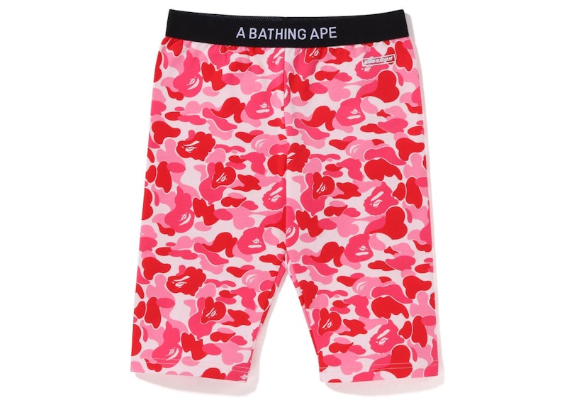 BAPE Womens ABC Camo Biker Shorts Pink - SS22 - US