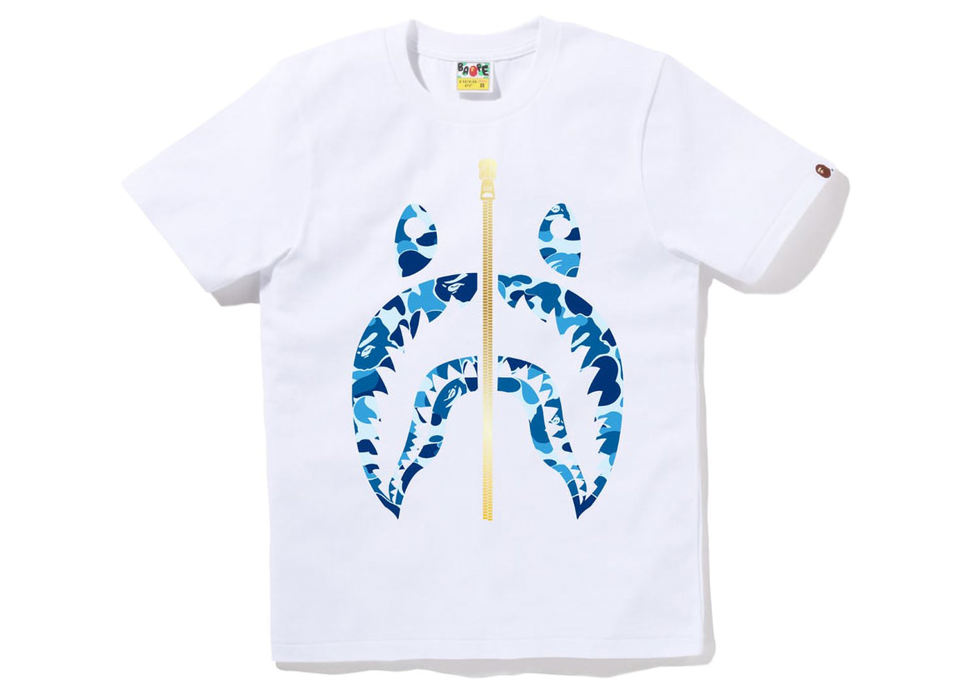 BAPE Women's ABC Camo Shark Tee White Blue