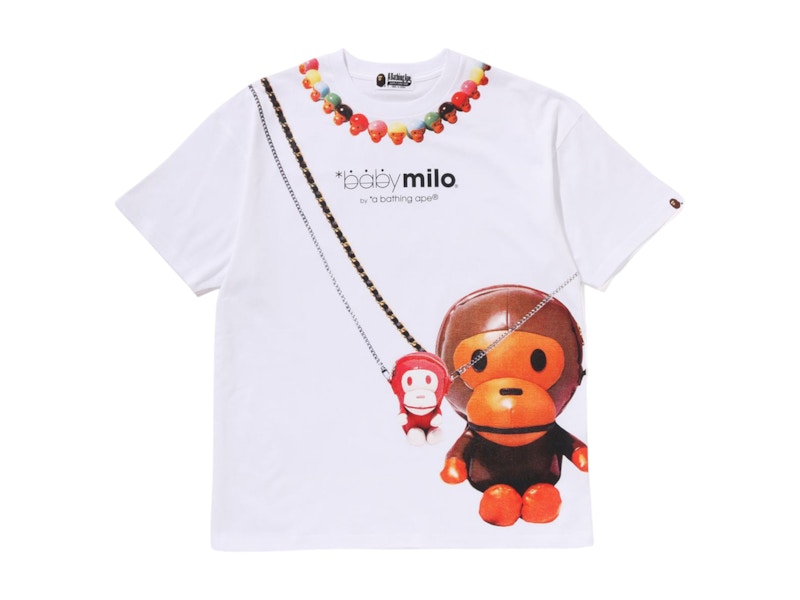 tシャツ BABY MILO FAKE PRINT OVERSIZED TEE レディース BAPE-Womens-Baby-Milo-Fake-