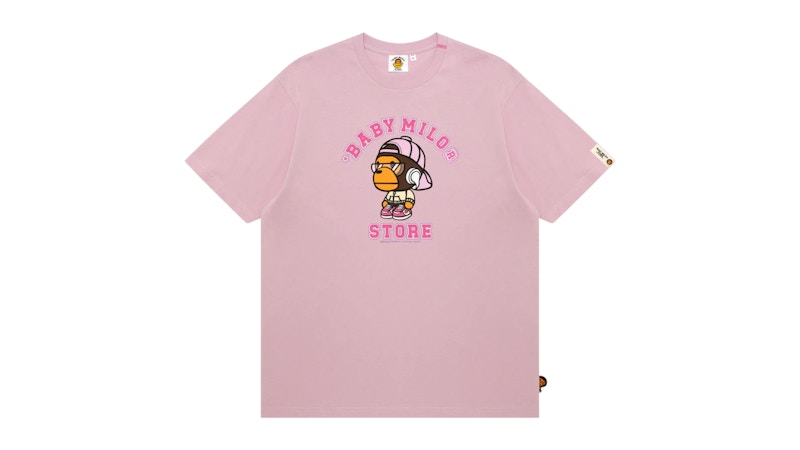 bape milo pink tee　エイプべイプ　マイロ　Tシャツ　レディース MILO STA TEE KIDS – eu.bape.com