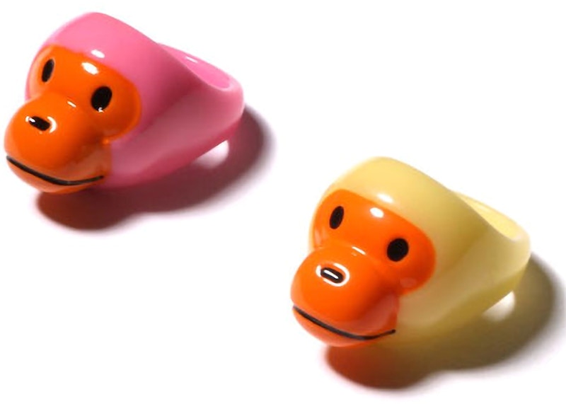 BAPE Women's Baby Milo Ring Set Pink Yellow - SS22 - US