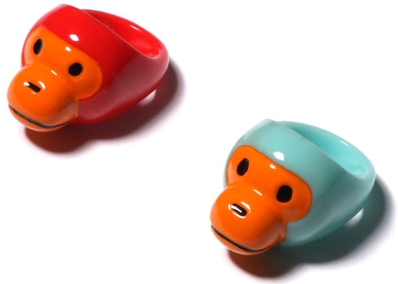 BAPE donna Baby Milo Ring Set Rosso Sax
