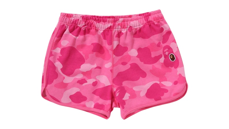 Pre-owned Bape Women's Camo Sweat Shorts In Pink