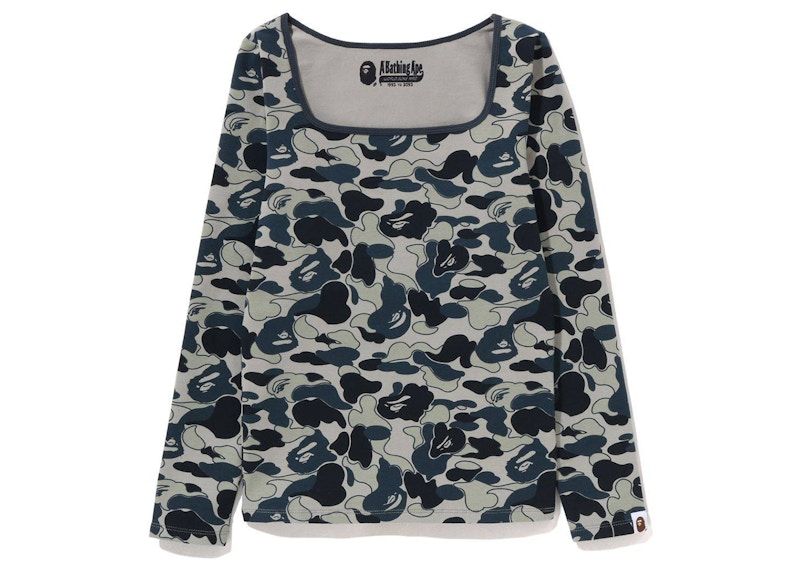 BAPE Womens Cookie Camo 2 L/S Tee Beige - SS23 - GB