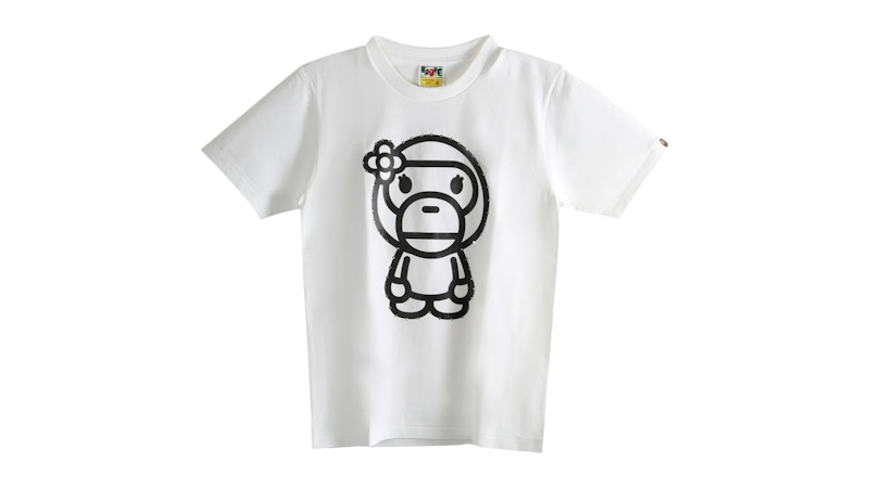 BAPE Women's Crystal Stone Big Baby Lisa Tee Wht