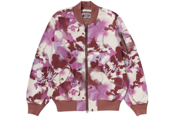BAPE donna Map Mimetico Bomber Rosa