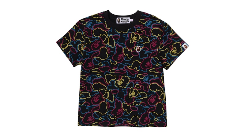 BAPE Women's Neon Camo One Point Mini Tee Multi