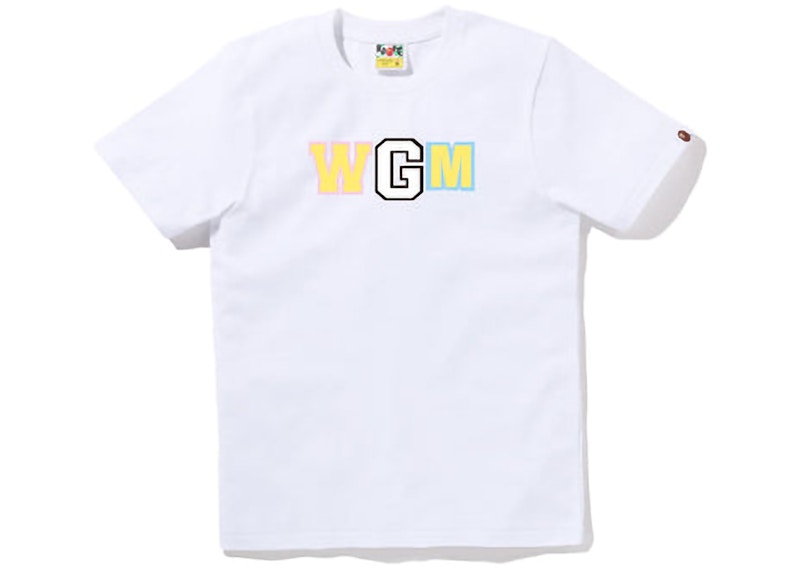 BAPE Womens New Multi Camo WGM Shark Tee White - SS23 - US