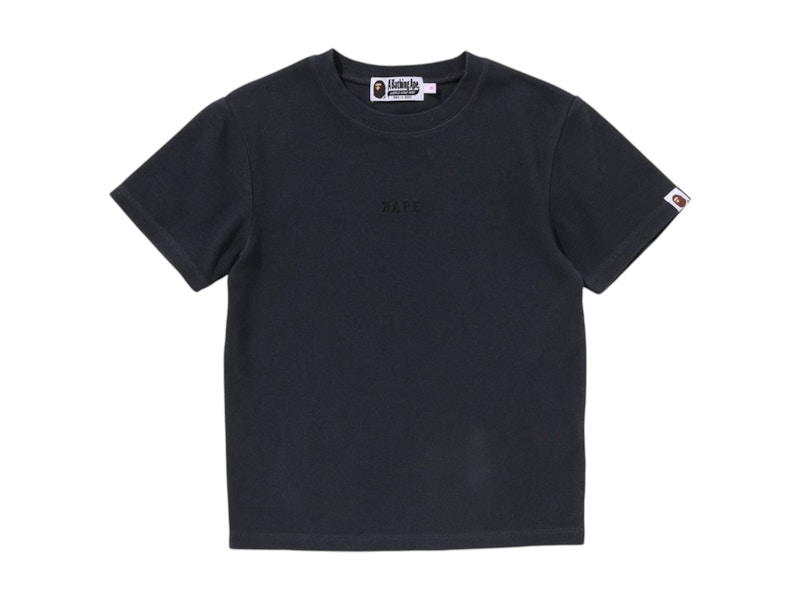 BAPE Women's Pigment Dyed Rib Tee Black
