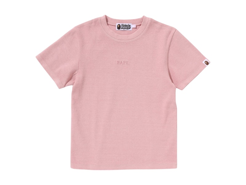 BAPE Women's Pigment Dyed Rib Tee Pink