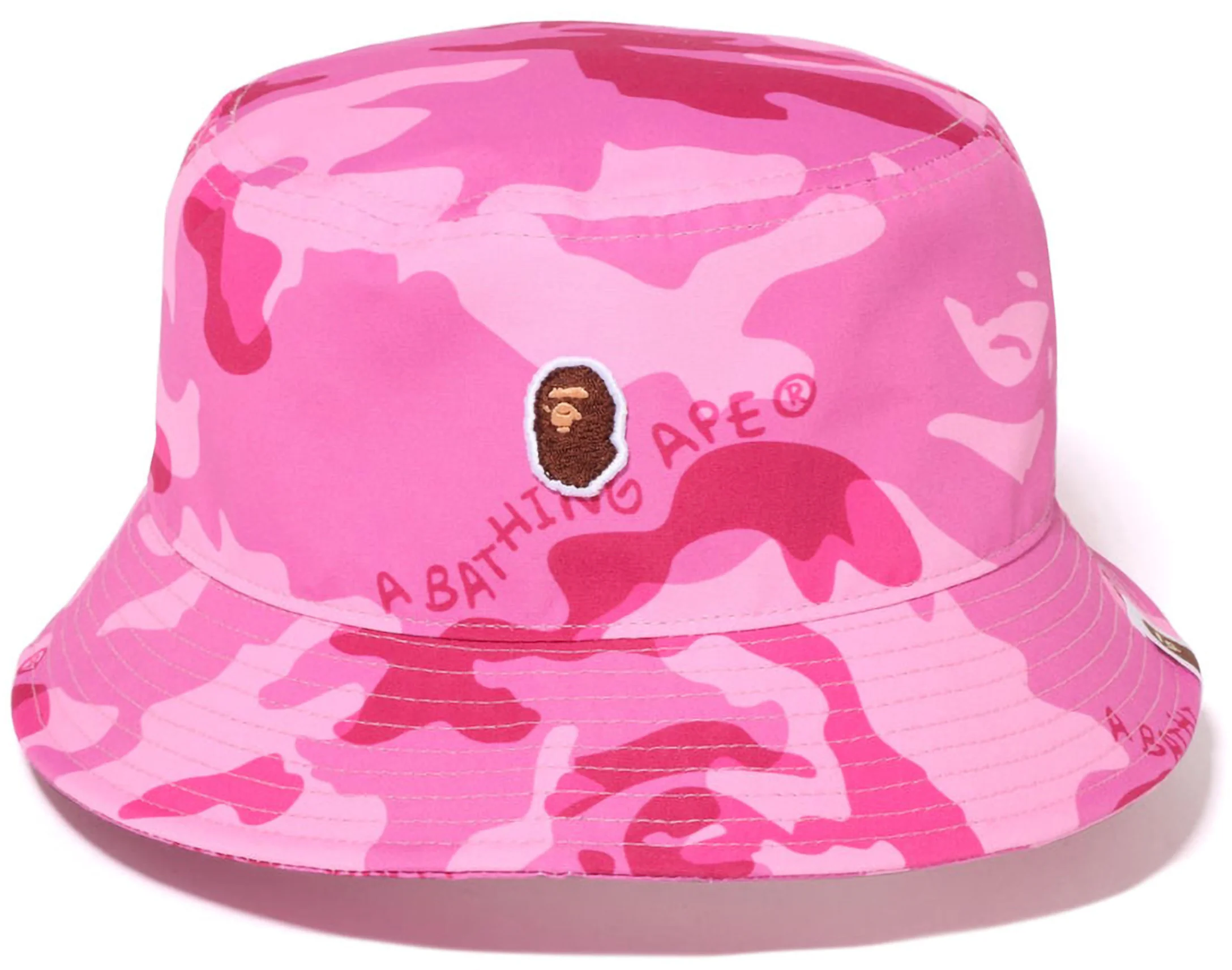 BAPE Women's Woodland Camo Bucket Hat Pink - SS23 - US