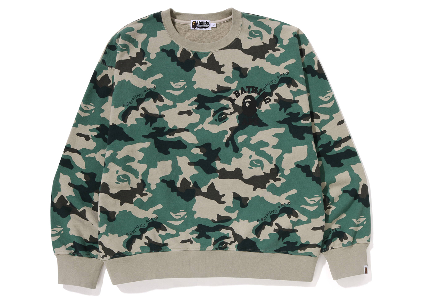 BAPE x OVO Glass Beads Woodland Camo Crewneck Black Men's - FW21 - GB