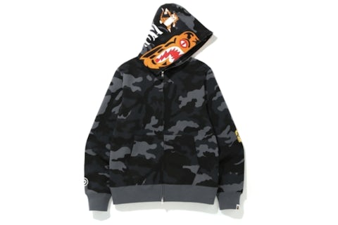 BAPE Woodland Camo Tiger Full Zip Hoodie Black Men s FW19 US