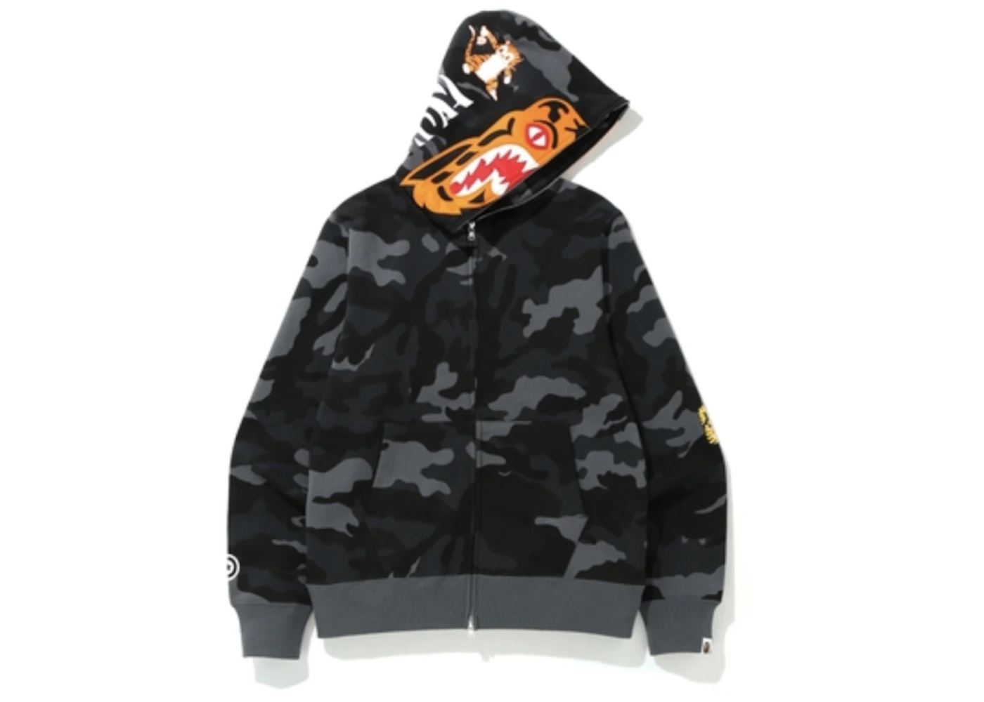 BAPE Woodland Camo Tiger Full Zip Hoodie Black Men s FW19 US