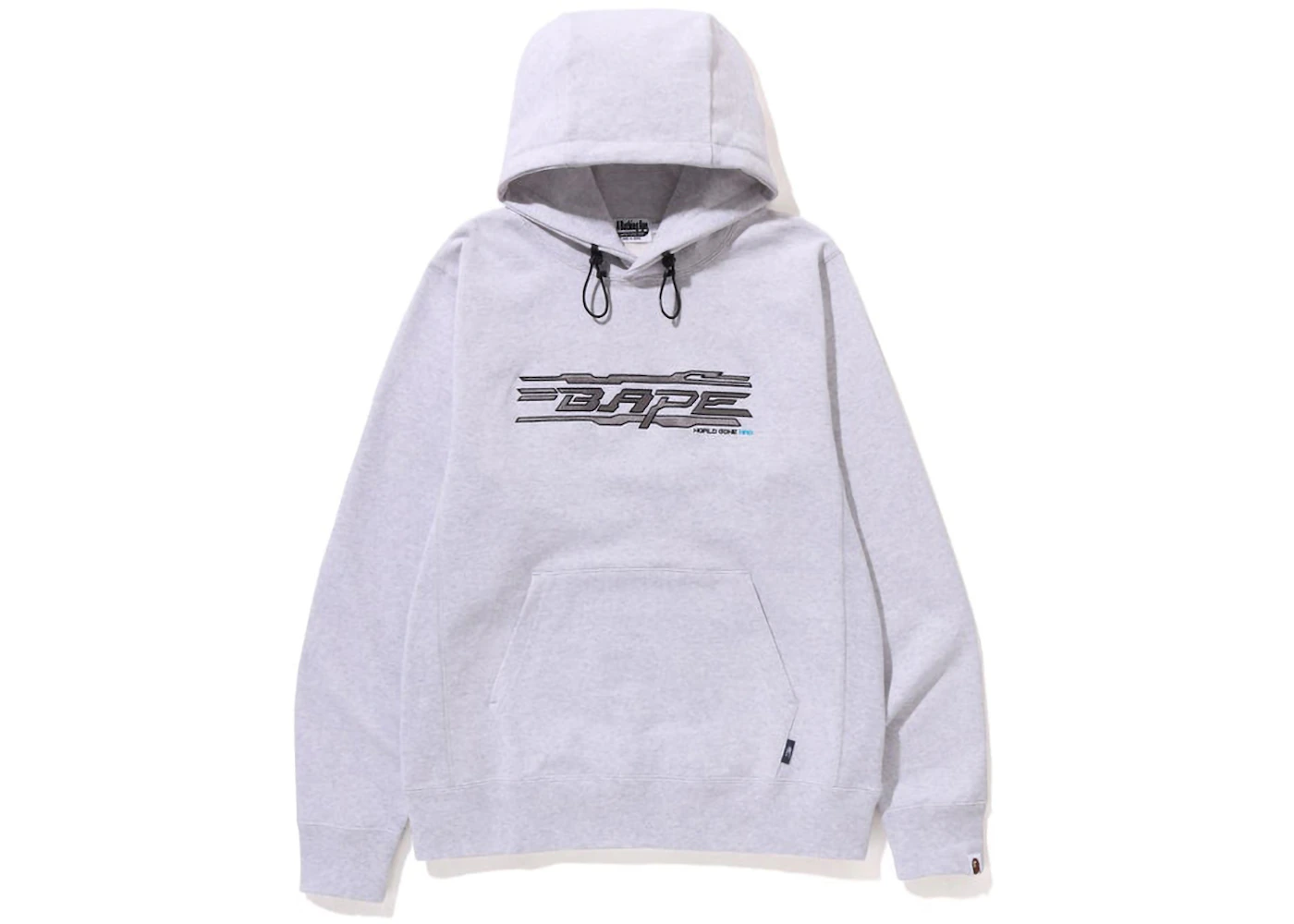 BAPE World Gone Mad Embroidery Pullover Hoodie Grey Men's SS23 US