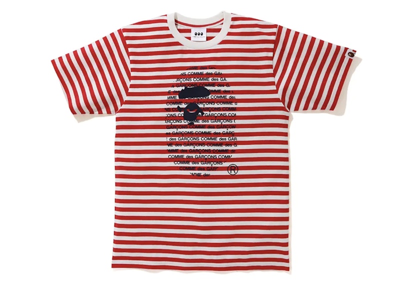 BAPE X CDG Osaka Hoop Tee Red/White 男士- FW20 - TW