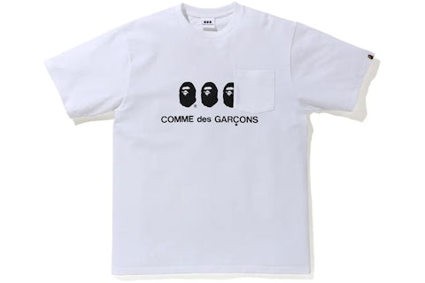BAPE X CDG Osaka Pocket Tee White Men's FW20 US