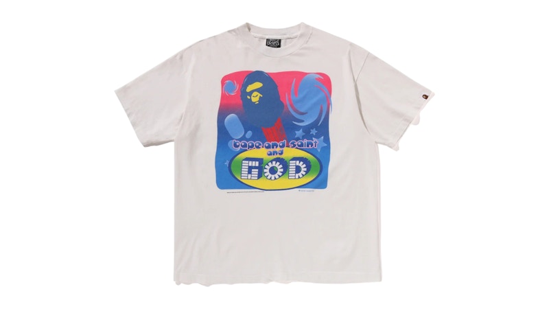 BAPE X Saint Mxxxxxx God Tee White Men's - FW25 - US