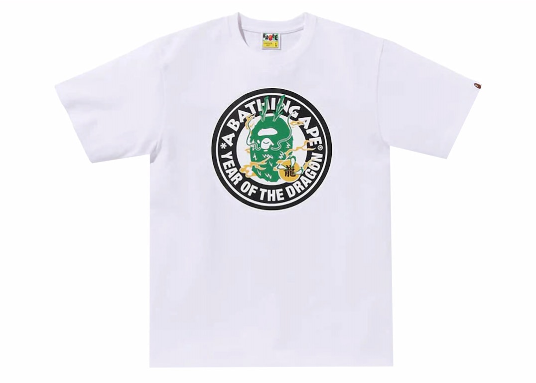Pre-owned Bape Year Of The Dragon Tee White