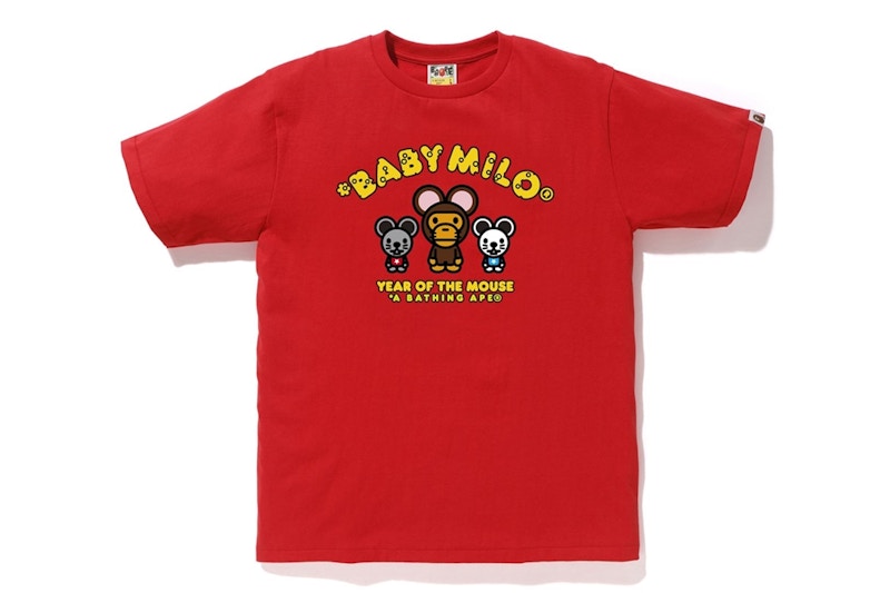 BAPE Year of The Mouse Baby Milo Tee Red Men's - SS20 - US