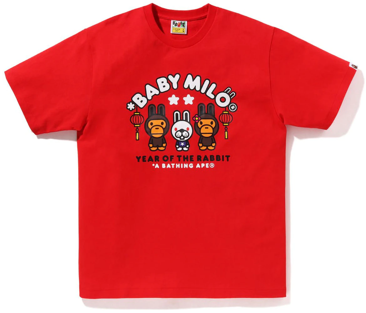 BAPE Year of the Rabbit Baby Milo Tee (2023) Red Men's - SS23 - US