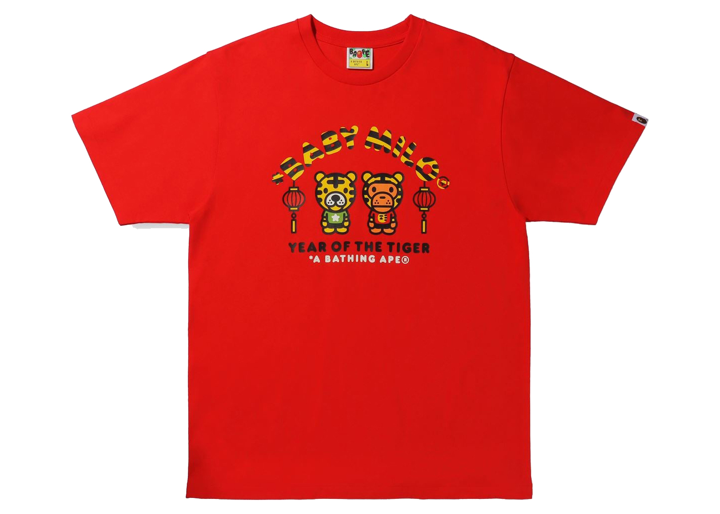 BAPE Year of the Tiger Baby Milo Tee Red Men's - FW21 - GB