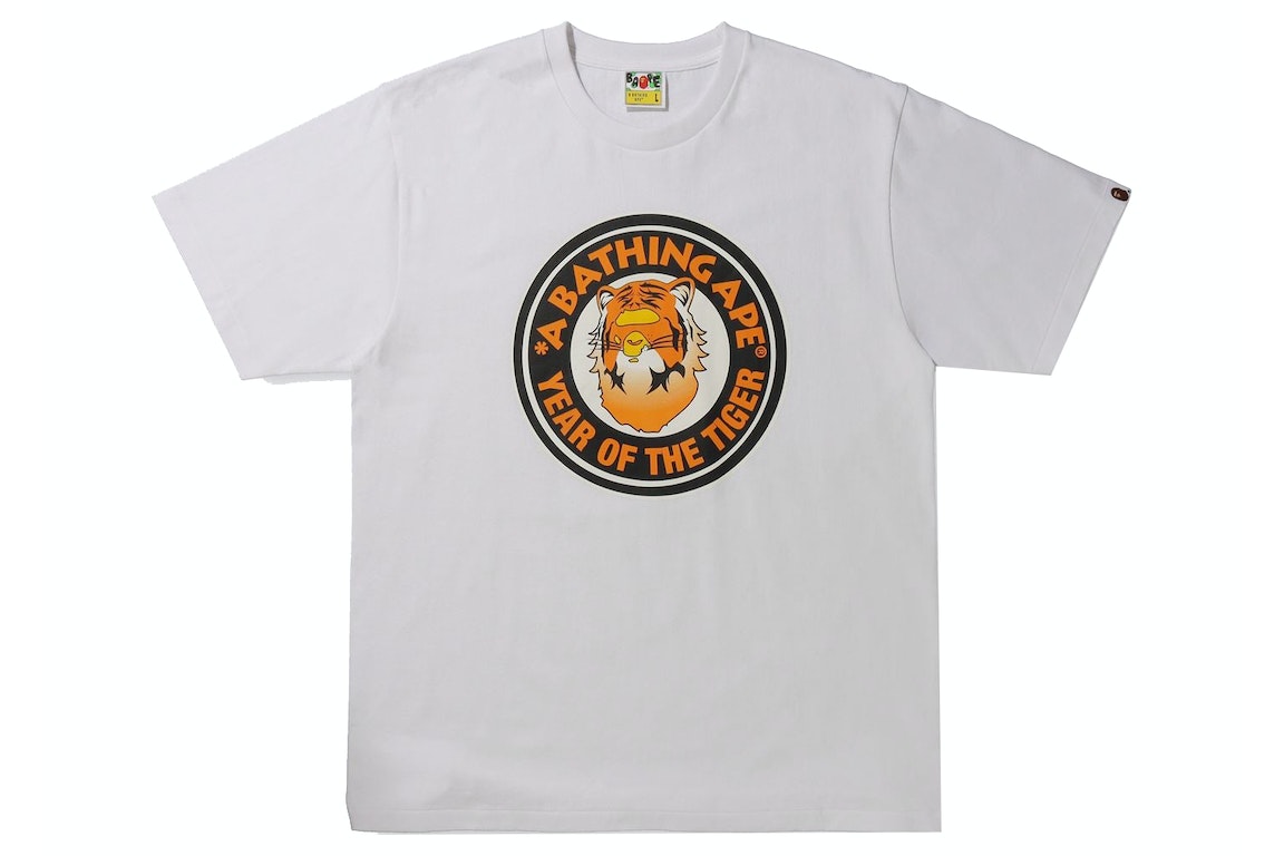 Pre-owned Bape Year Of The Tiger Tee White