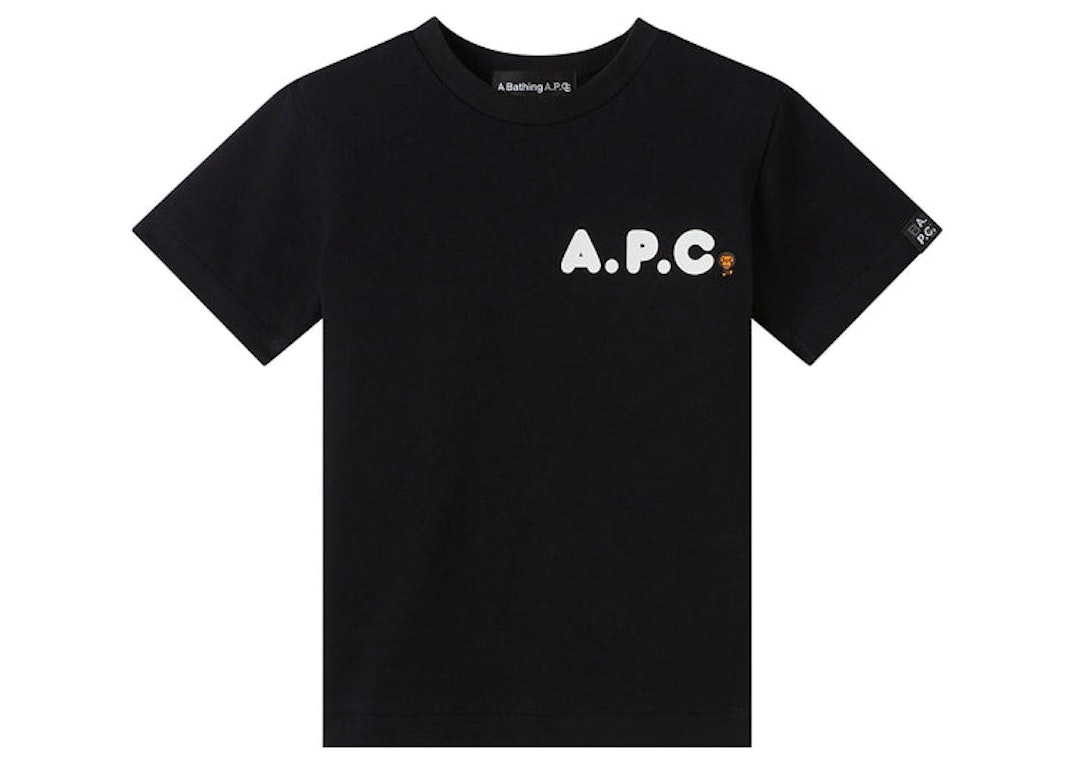 Pre-owned Bape X A.p.c Kids Milo Ape I T-shirt Black