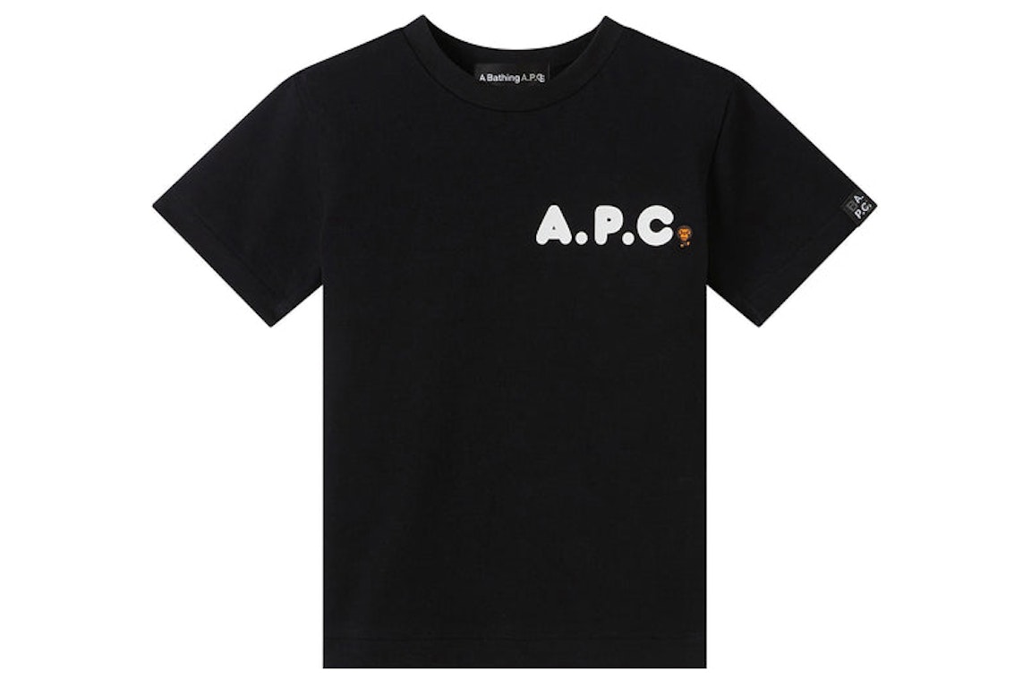 Pre-owned Bape X A.p.c Kids Milo Ape I T-shirt Black