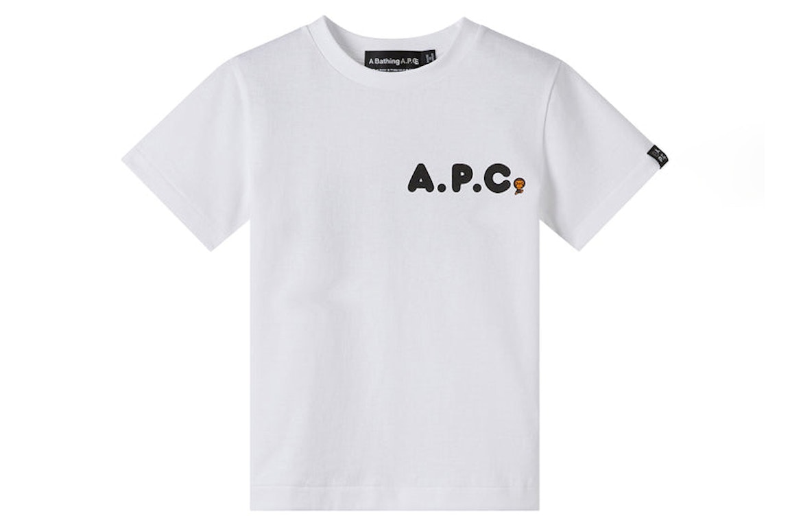 Pre-owned Bape X A.p.c Kids Milo Ape I T-shirt White