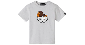 BAPE x A.P.C Kids Milo Cloud T-shirt Gray