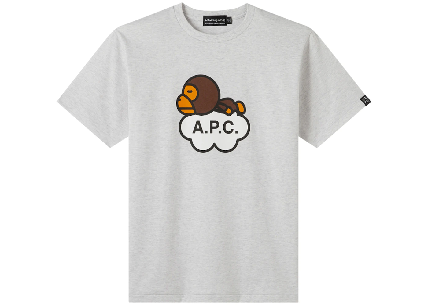 BAPE x A.P.C. Kids Milo Wide T-Shirt Grey Kids' - FW22 - US