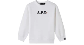 BAPE x A.P.C Kids Tears II Sweatshirt White