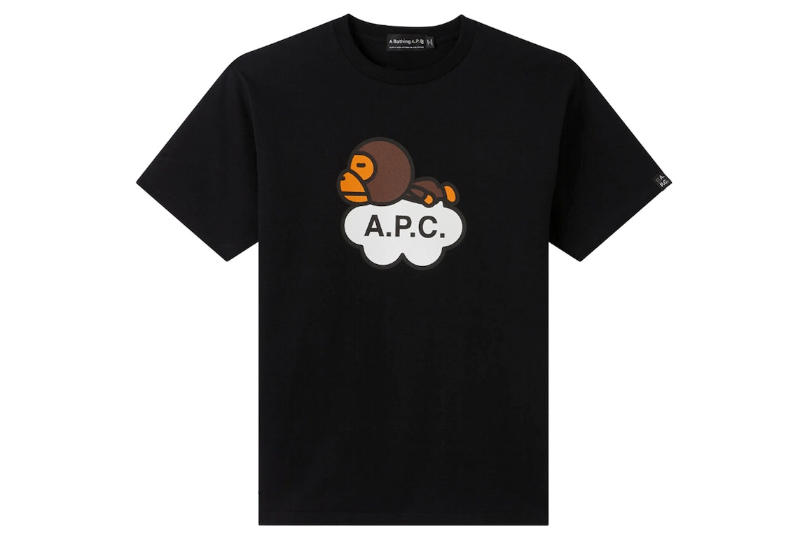 Pre-owned Bape X A.p.c. Milo Wide T-shirt Black