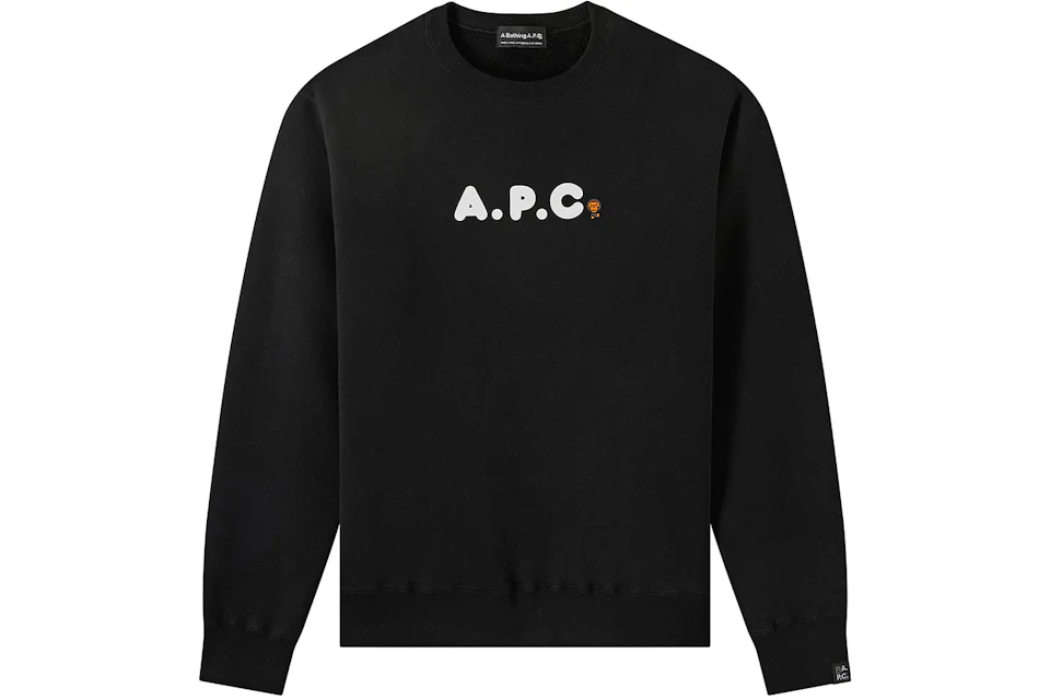 BAPE x A.P.C. Milo on APC Wide Crewneck Black