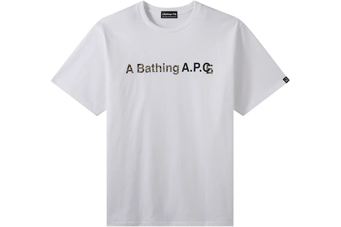 reading Affectionate Peck BAPE x A.P.C. Women's A Bathing Ape Wide T-Shirt White - FW22 - US